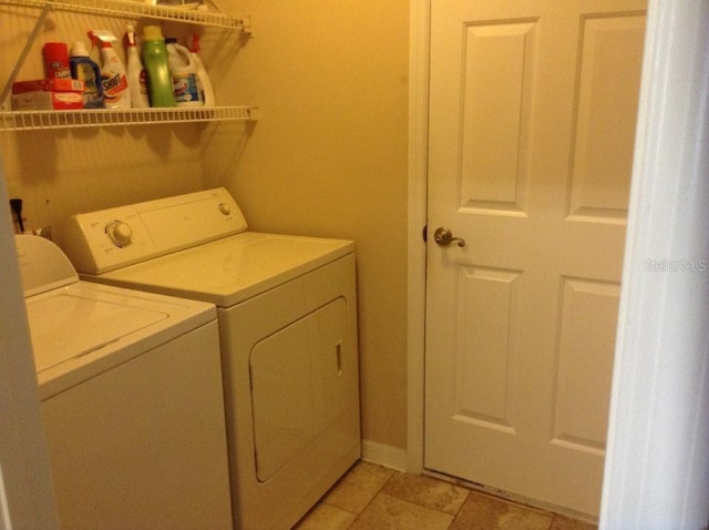 3850 Plantation Blvd, Leesburg, FL 34748 - clothes washing area featuring laundry area and separate washer and dryer