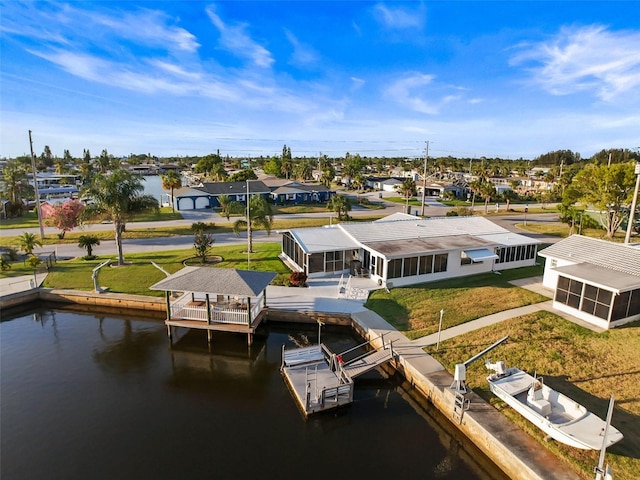 6536 Beach Blvd, Hudson, FL 34667 - aerial perspective of suburban area featuring a large body of water