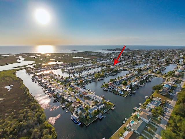 6536 Beach Blvd, Hudson, FL 34667 - aerial view of property and surrounding area featuring a large body of water