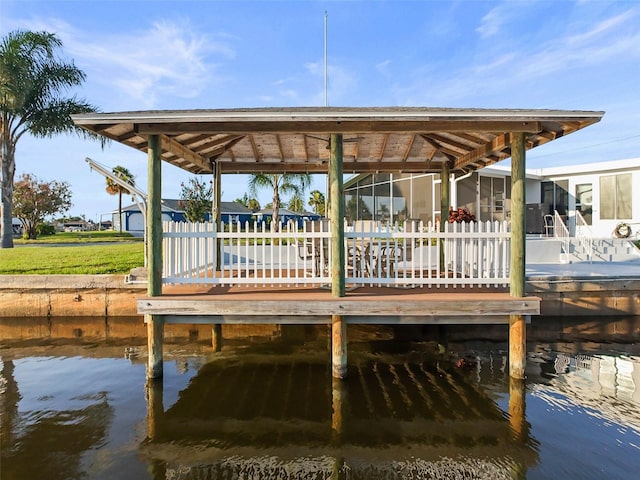 6536 Beach Blvd, Hudson, FL 34667 - dock area featuring a water view