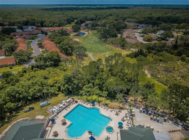 9636 Brookdale Dr, New Port Richey, FL 34655 - aerial view with a forest view