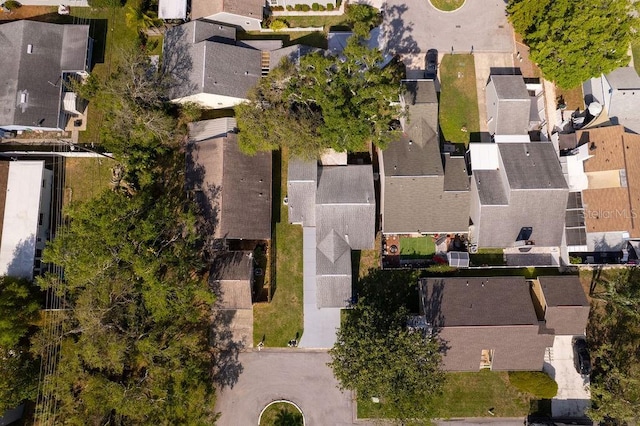 bird's eye view with a residential view