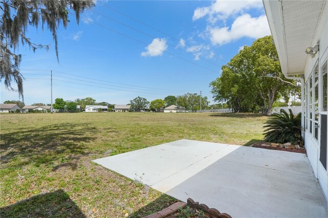 view of yard with a patio