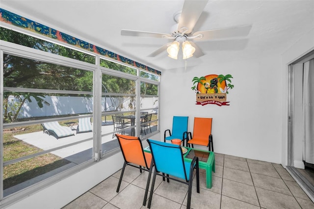 view of sunroom