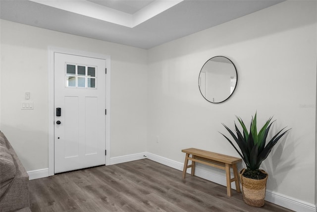 3416 Lema Dr, Spring Hill, FL 34609 - entrance foyer featuring dark wood-style floors and baseboards