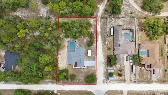 aerial view of property's location featuring property boundaries highlighted