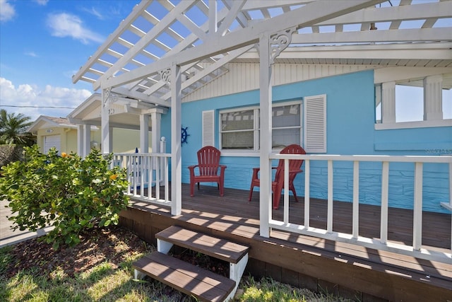 4400 Floramar Ter, New Port Richey, FL 34652 - entrance to property with a pergola