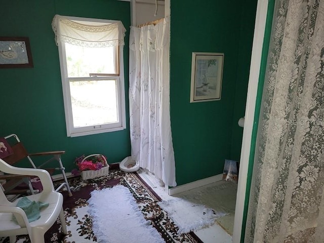 interior space with baseboards