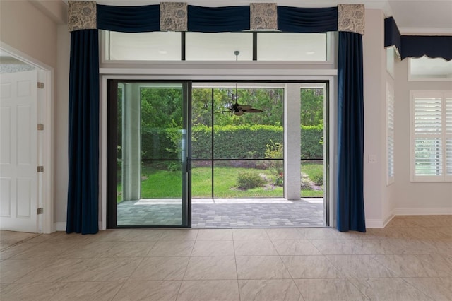877 N Hunt Club Dr, Hernando, FL 34442 - doorway to outside featuring baseboards