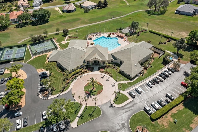877 N Hunt Club Dr, Hernando, FL 34442 - bird's eye view with golf course view