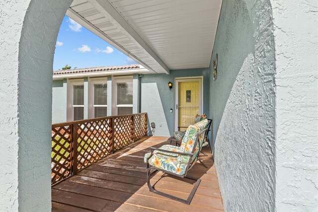 155 Patty Ann Blvd, Palm Harbor, FL 34683 - view of wooden deck