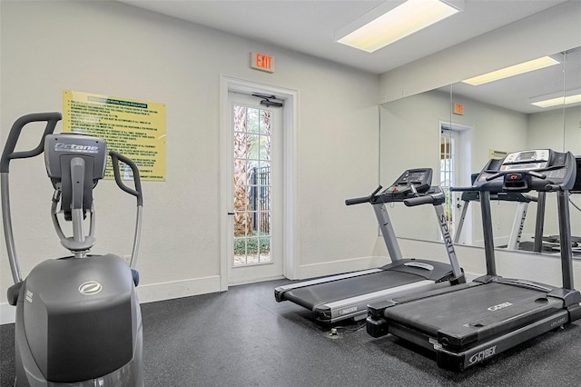 13619 Hunters Point St, Spring Hill, FL 34609 - workout area featuring baseboards