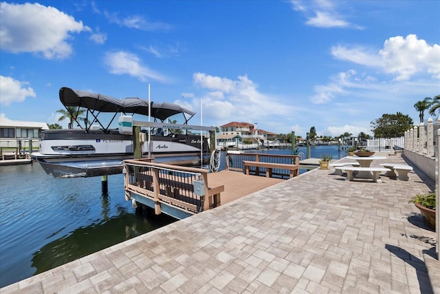 5033 Cabrilla Ct, New Port Richey, FL 34652 - dock area with boat lift and a water view