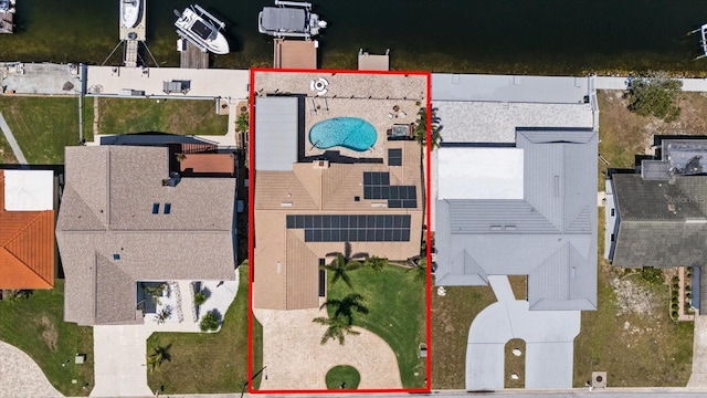 5033 Cabrilla Ct, New Port Richey, FL 34652 - aerial overview of property's location featuring property parcel outlined and a pool