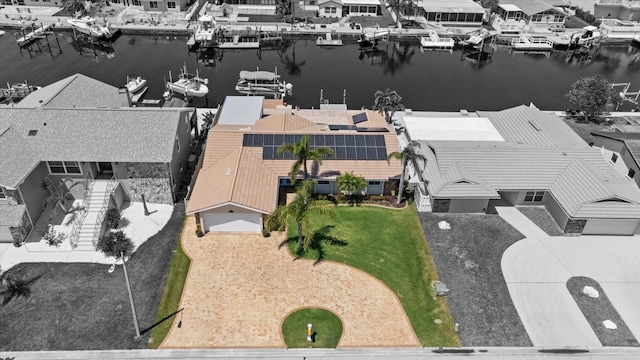 5033 Cabrilla Ct, New Port Richey, FL 34652 - aerial perspective of suburban area with a nearby body of water