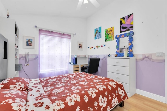 6109 Japonica Ct, New Port Richey, FL 34655 - bedroom featuring light wood-style flooring and ceiling fan