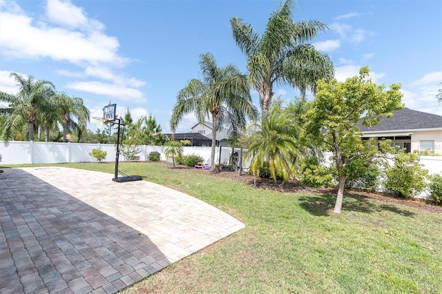6109 Japonica Ct, New Port Richey, FL 34655 - view of yard featuring a patio and a fenced backyard