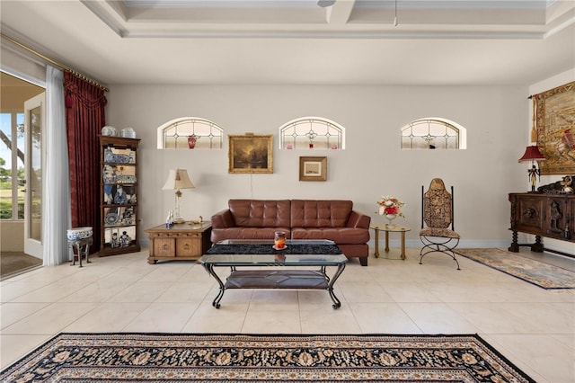 4407 Caliquen Dr, Brooksville, FL 34604 - living room featuring light tile patterned floors