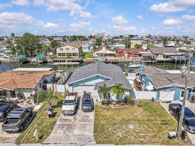 13815 Plumosa Ave, Hudson, FL 34667 - drone / aerial view featuring a water view and a residential view