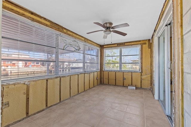 13815 Plumosa Ave, Hudson, FL 34667 - unfurnished sunroom featuring ceiling fan