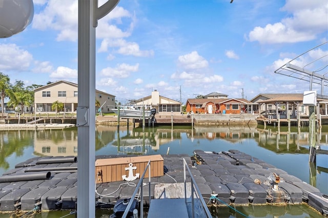 13815 Plumosa Ave, Hudson, FL 34667 - view of dock featuring a water view and a residential view