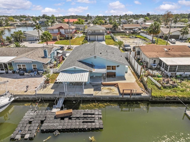 13815 Plumosa Ave, Hudson, FL 34667 - birds eye view of property with a water view and a residential view