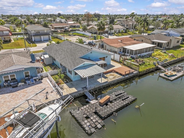 13815 Plumosa Ave, Hudson, FL 34667 - birds eye view of property with a water view and a residential view