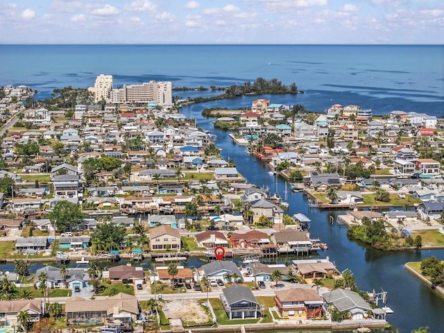 13815 Plumosa Ave, Hudson, FL 34667 - aerial view with a water view and a residential view
