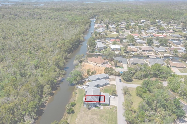 11274 W Cove Harbor Dr Unit 11274, Crystal River, FL 34428 - aerial view of property and surrounding area featuring a forest and a nearby body of water