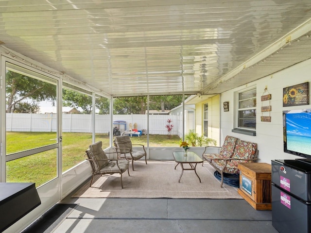view of sunroom / solarium