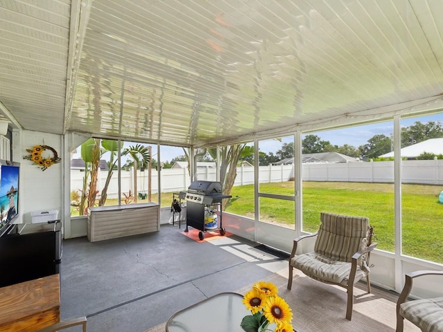 sunroom with plenty of natural light