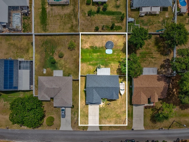 aerial view with a residential view