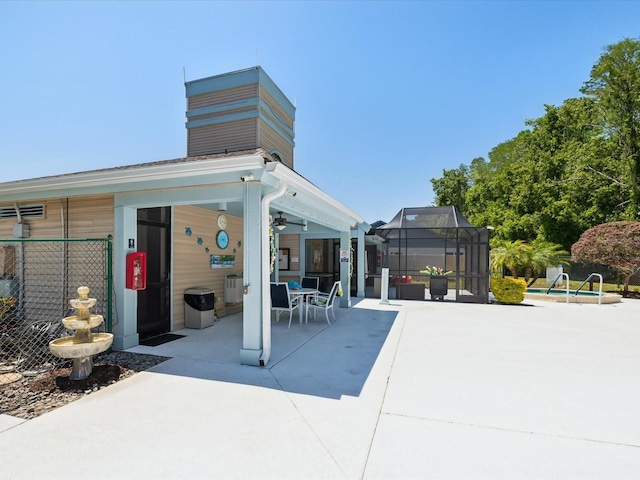 11536 Golden Rain Dr, New Port Richey, FL 34654 - view of patio / terrace featuring outdoor dining space and a swimming pool