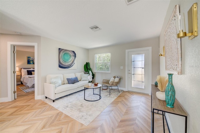 6432 Boatyard Dr, Hudson, FL 34667 - living area featuring visible vents and baseboards