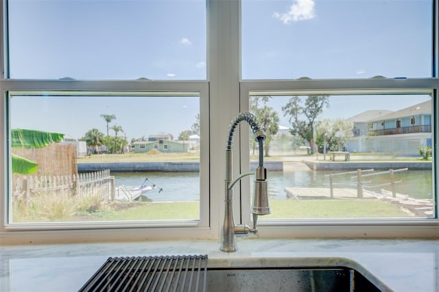 6432 Boatyard Dr, Hudson, FL 34667 - interior details featuring a water view and a sink