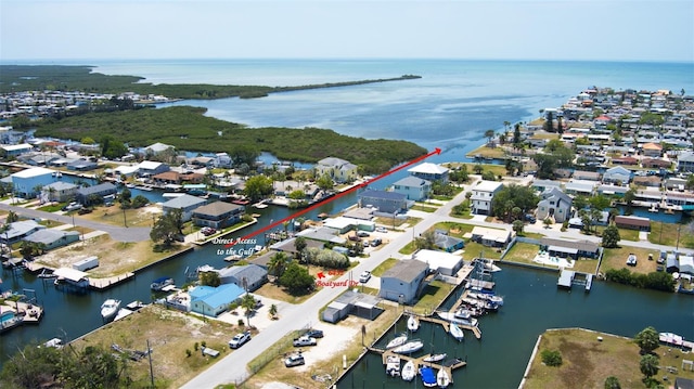 6432 Boatyard Dr, Hudson, FL 34667 - drone / aerial view featuring a residential view and a water view