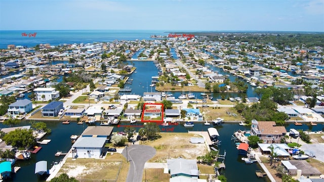 6432 Boatyard Dr, Hudson, FL 34667 - aerial view featuring a residential view and a water view