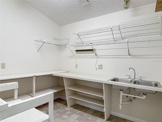 storage area with a sink