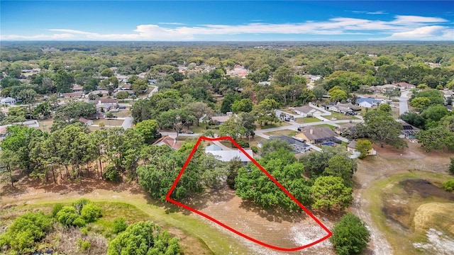 bird's eye view with a residential view