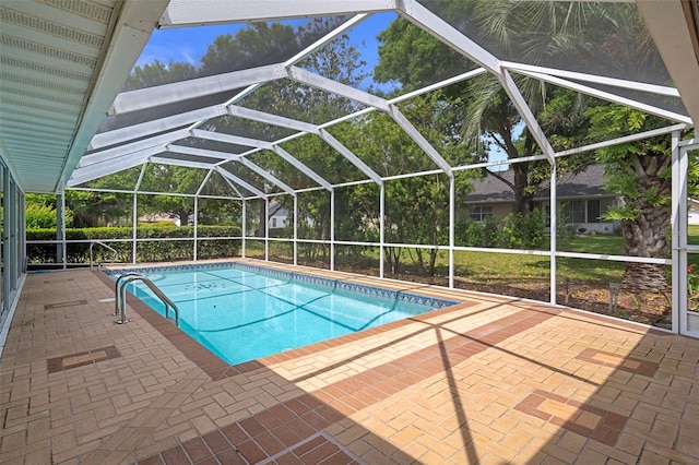 6095 W Douneray Loop, Crystal River, FL 34429 - pool featuring glass enclosure and a patio