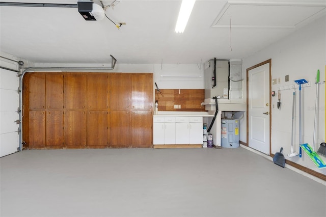 6095 W Douneray Loop, Crystal River, FL 34429 - garage featuring water heater and a garage door opener
