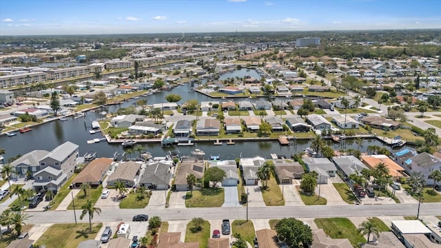 5106 Blue Heron Dr, New Port Richey, FL 34652 - birds eye view of property with a residential view and a water view