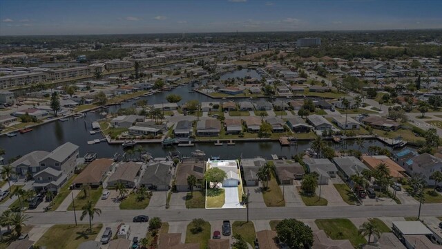 5106 Blue Heron Dr, New Port Richey, FL 34652 - birds eye view of property with a residential view and a water view
