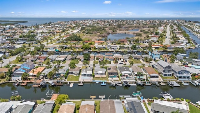 5106 Blue Heron Dr, New Port Richey, FL 34652 - bird's eye view featuring a water view and a residential view