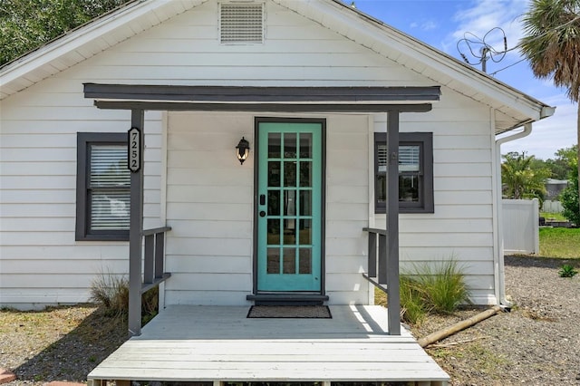 view of doorway to property