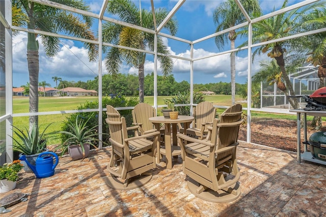 view of sunroom