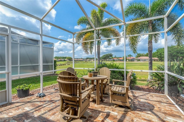 view of sunroom