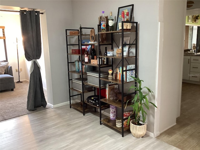 13111 Sheridan Dr, Hudson, FL 34667 - office area with wood finished floors and baseboards