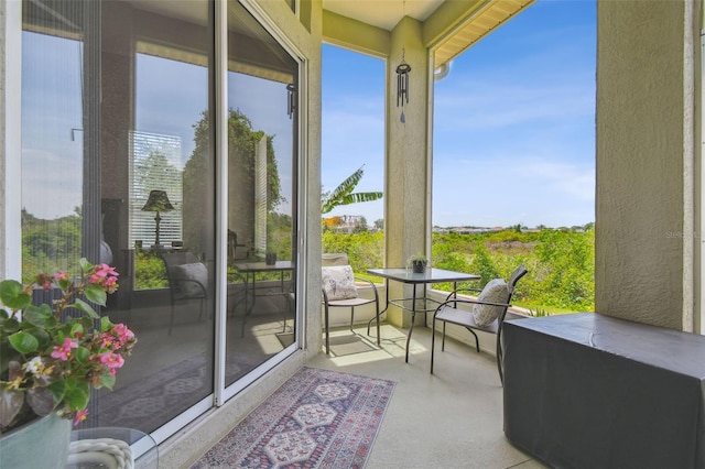 view of sunroom