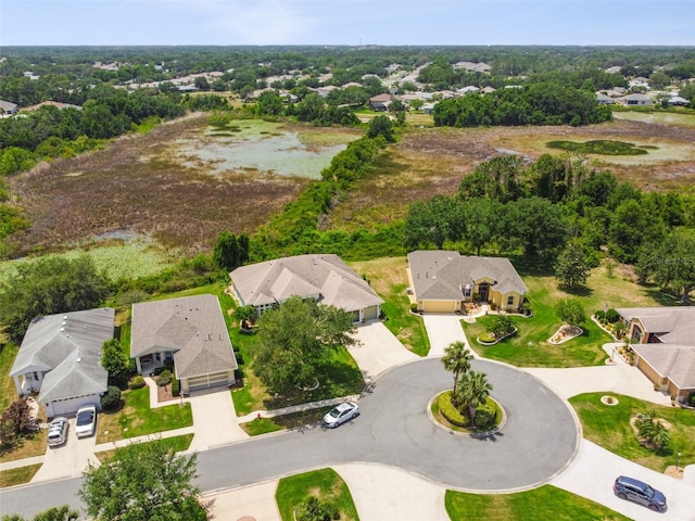 aerial view with a residential view